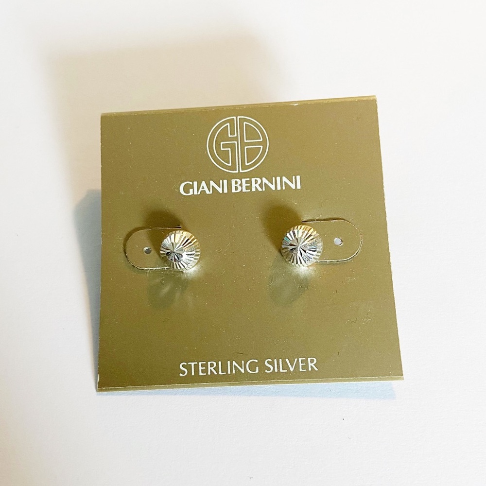 NWT Gianni Bernini sterling silver stud earrings